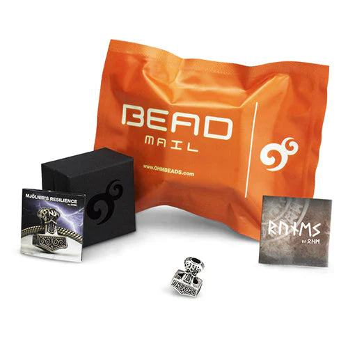 OHM Beads BEADMAIL NO. 51 Mjölnir's Resilience silver sterling-silver Bead by The Alternative Bead. Your official OHM Beads Retailer from Germany