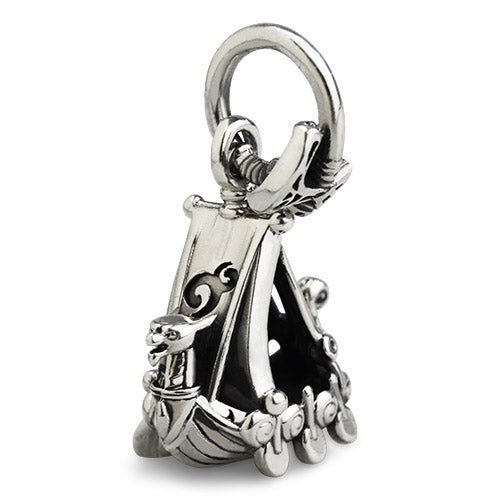 OHM Beads BEADMAIL NO. 44 Norse Longship  sterling-silver Bead The Alternative Bead