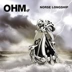 OHM Beads BEADMAIL NO. 44 Norse Longship  sterling-silver Bead The Alternative Bead