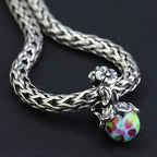 OHM Beads Hidden Flower (GAR251) silver sterling-silver; glass Dangle The Alternative Bead