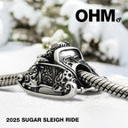 OHM Beads 2025 Sugar Sleigh Ride (GAR269)  sterling-silver Bead The Alternative Bead