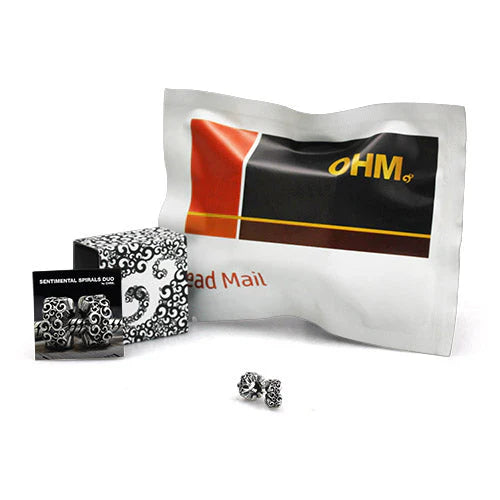 OHM Beads BEADMAIL NO. 49 Sentimental Spirals Duo  sterling-silver Bead by The Alternative Bead. Your official OHM Beads Retailer from Germany