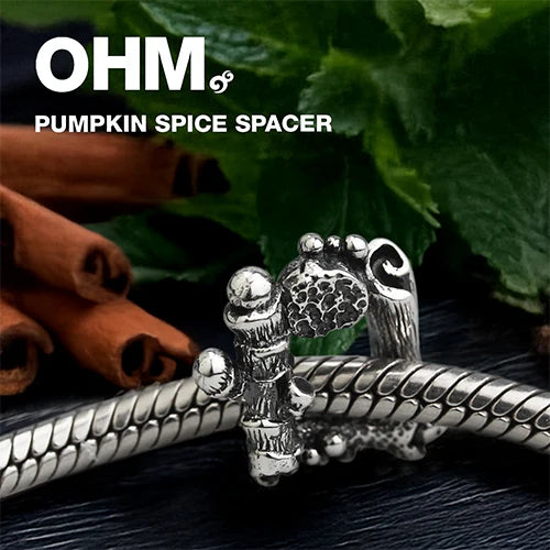 OHM Beads Pumpkin Spice Spacer silver sterling-silver Spacer by The Alternative Bead. Your official OHM Beads Retailer from Germany