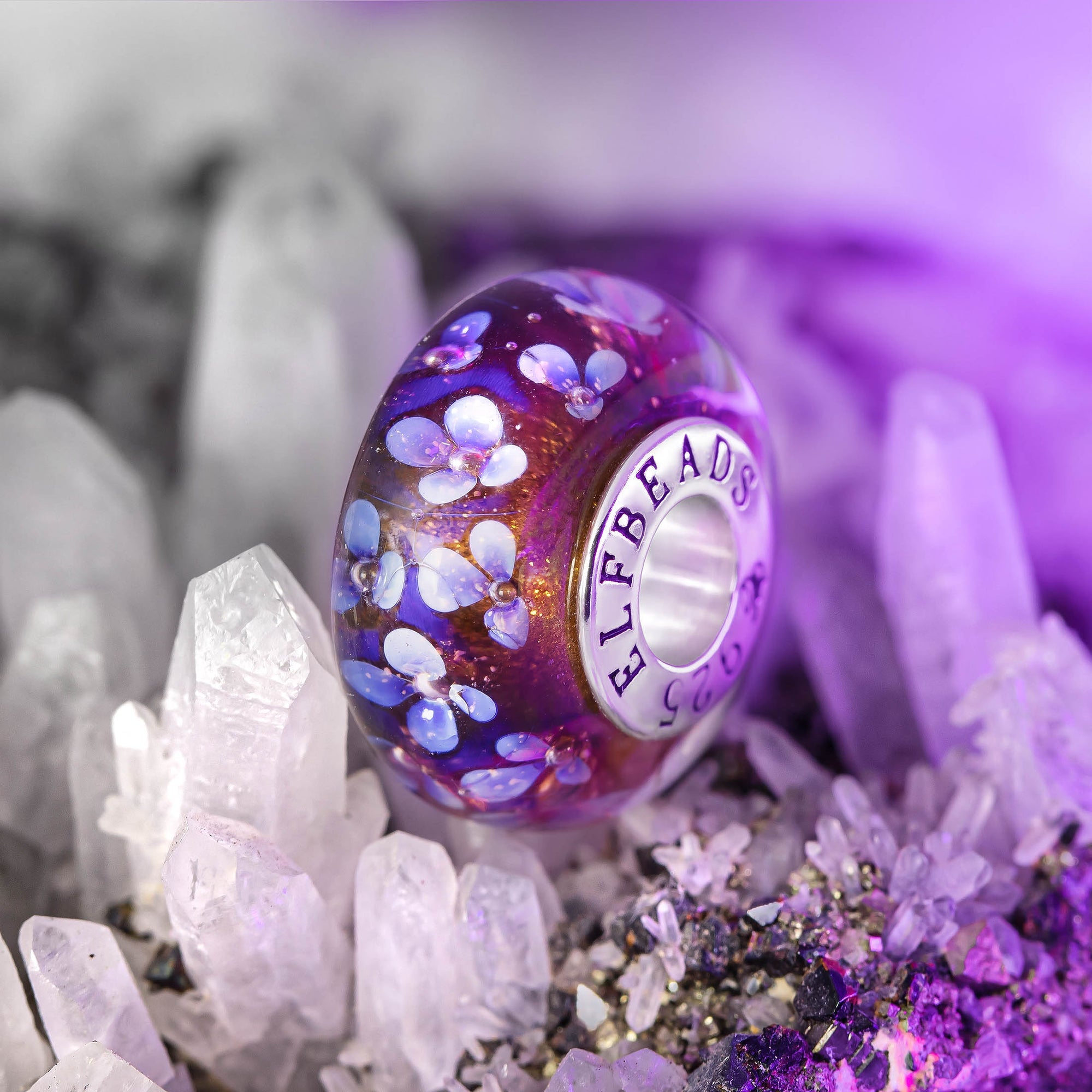 Elfbeads Galaxy Flowers Allure   Bead by The Alternative Bead. Your official Elfbeads Retailer from Germany