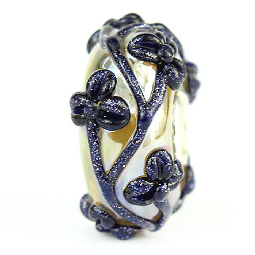 Elfbeads Gold Oil Stardust Flowertwig Le  glass Bead by The Alternative Bead. Your official Elfbeads Retailer from Germany