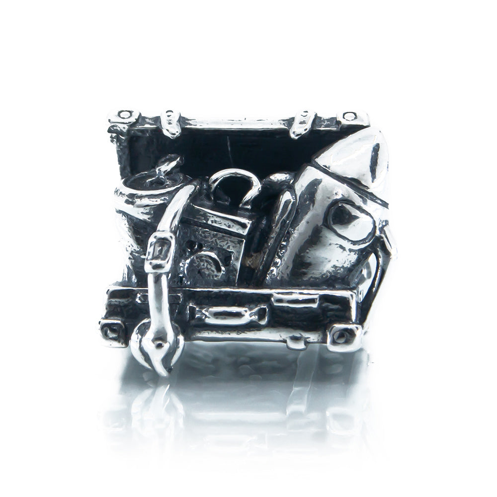 Aurora Charm Galaxy Travel Suitcase silver sterling-silver Bead by The Alternative Bead. Your official Aurora Charm Retailer from Germany