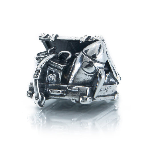 The Alternative Bead: Aurora Charm - Galaxy Travel Suitcase Sterling Silver Charm Picture 1