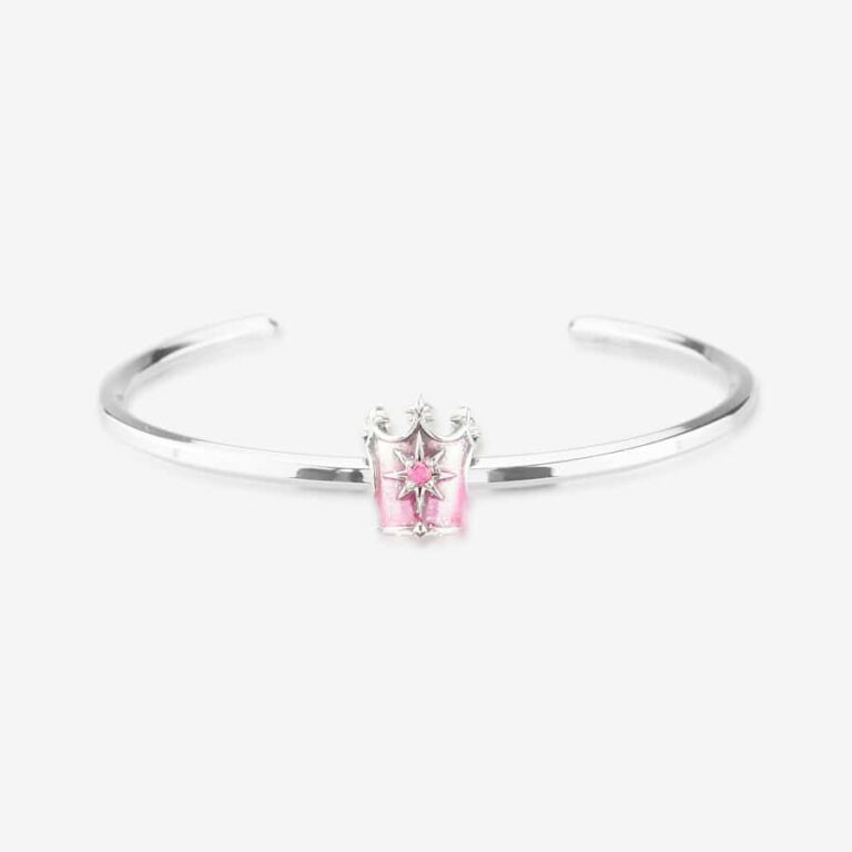 Praan Galinda Crown Charm silver and pink sterling-silver Bead by The Alternative Bead. Your official Praan Retailer from Germany