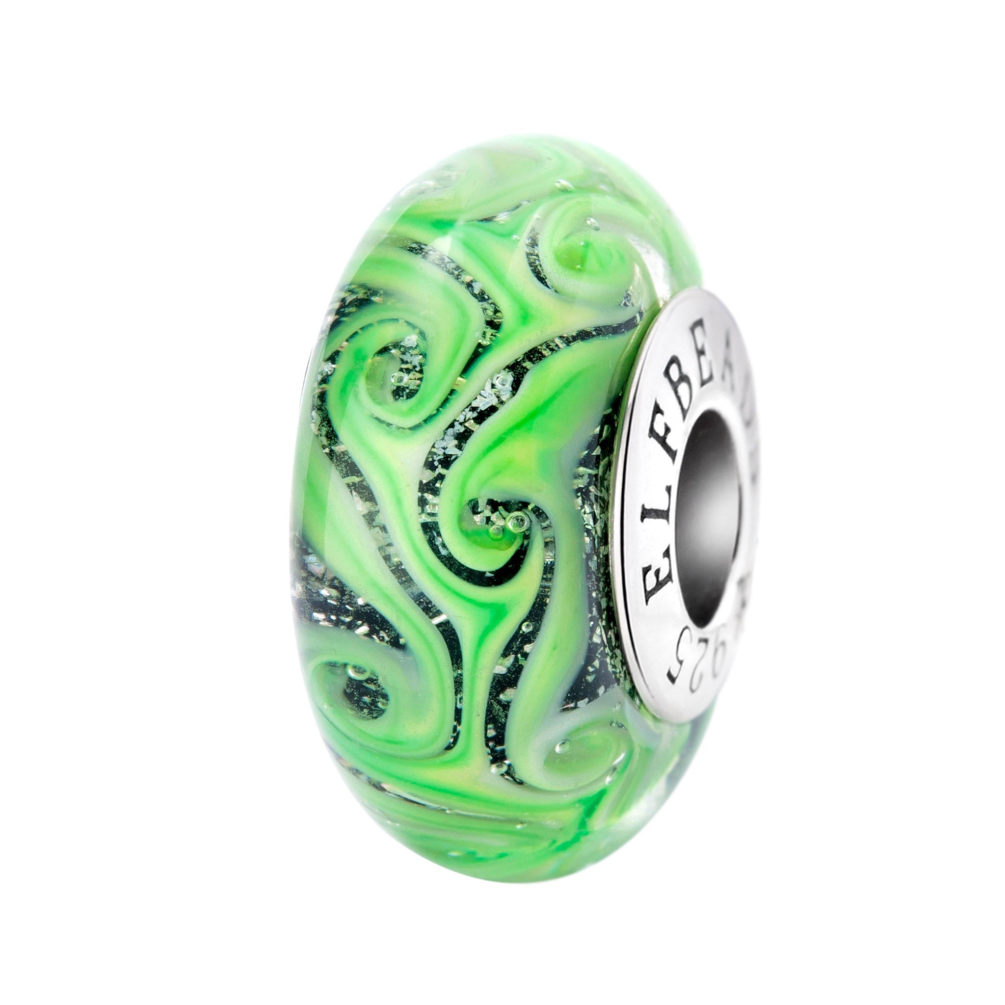 Elfbeads Ghostly Spellfire green glass Bead by The Alternative Bead. Your official Elfbeads Retailer from Germany