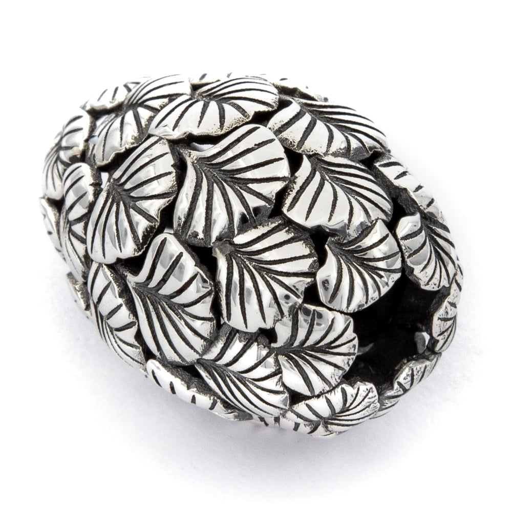 Elfbeads Ginkgo Barrel silver sterling-silver Bead by The Alternative Bead. Your official Elfbeads Retailer from Germany
