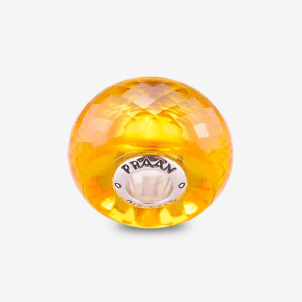 Praan Gold Fusion Crystal Charm silver sterling-silver Bead by The Alternative Bead. Your official Praan Retailer from Germany