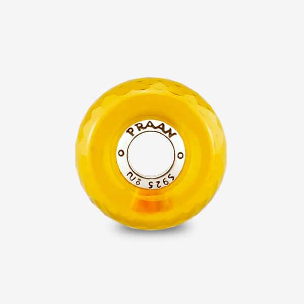 Praan Gold Fusion Crystal Charm silver sterling-silver Bead by The Alternative Bead. Your official Praan Retailer from Germany