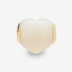Praan Gold Reminder Heart white mother-of-pearl Bead by The Alternative Bead. Your official Praan Retailer from Germany