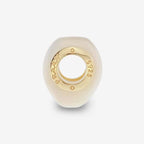 Praan Gold Reminder Heart white mother-of-pearl Bead by The Alternative Bead. Your official Praan Retailer from Germany