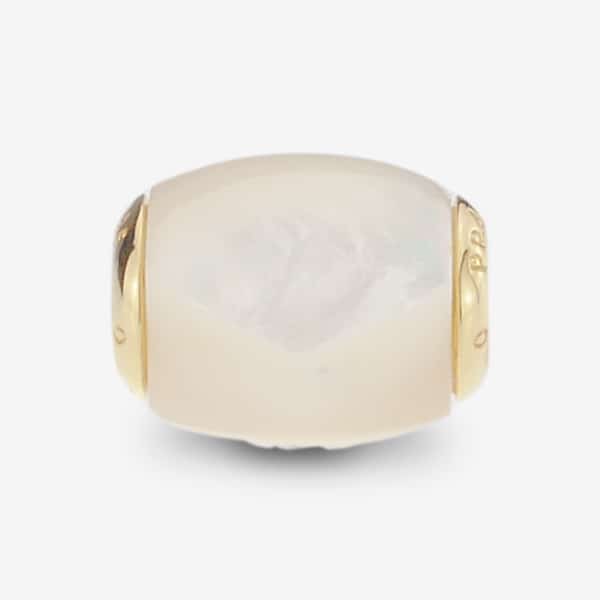 Praan Gold Reminder Heart white mother-of-pearl Bead by The Alternative Bead. Your official Praan Retailer from Germany