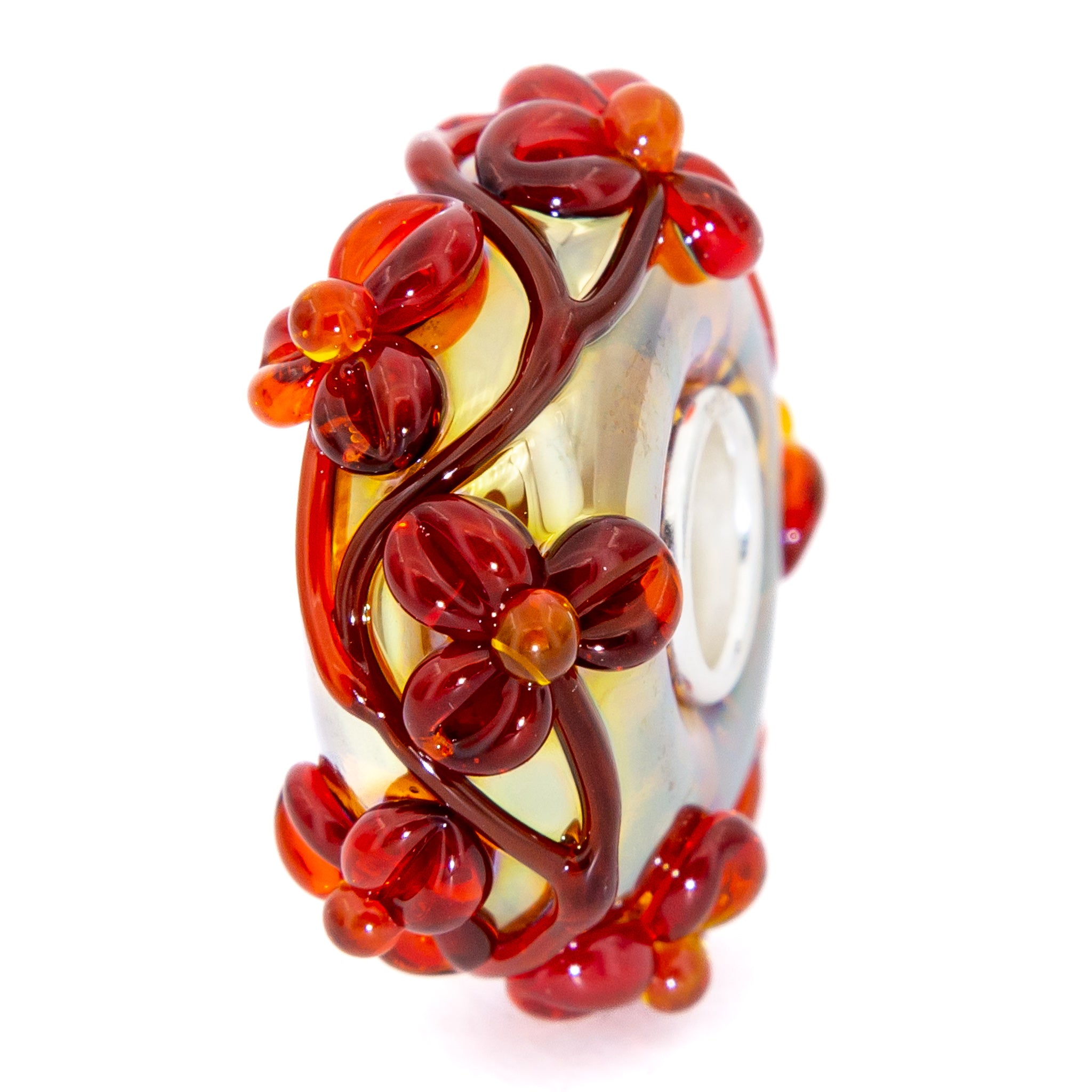 Elfbeads Gold Oil Bright Red Flowertwig gold; red glass Bead by The Alternative Bead. Your official Elfbeads Retailer from Germany