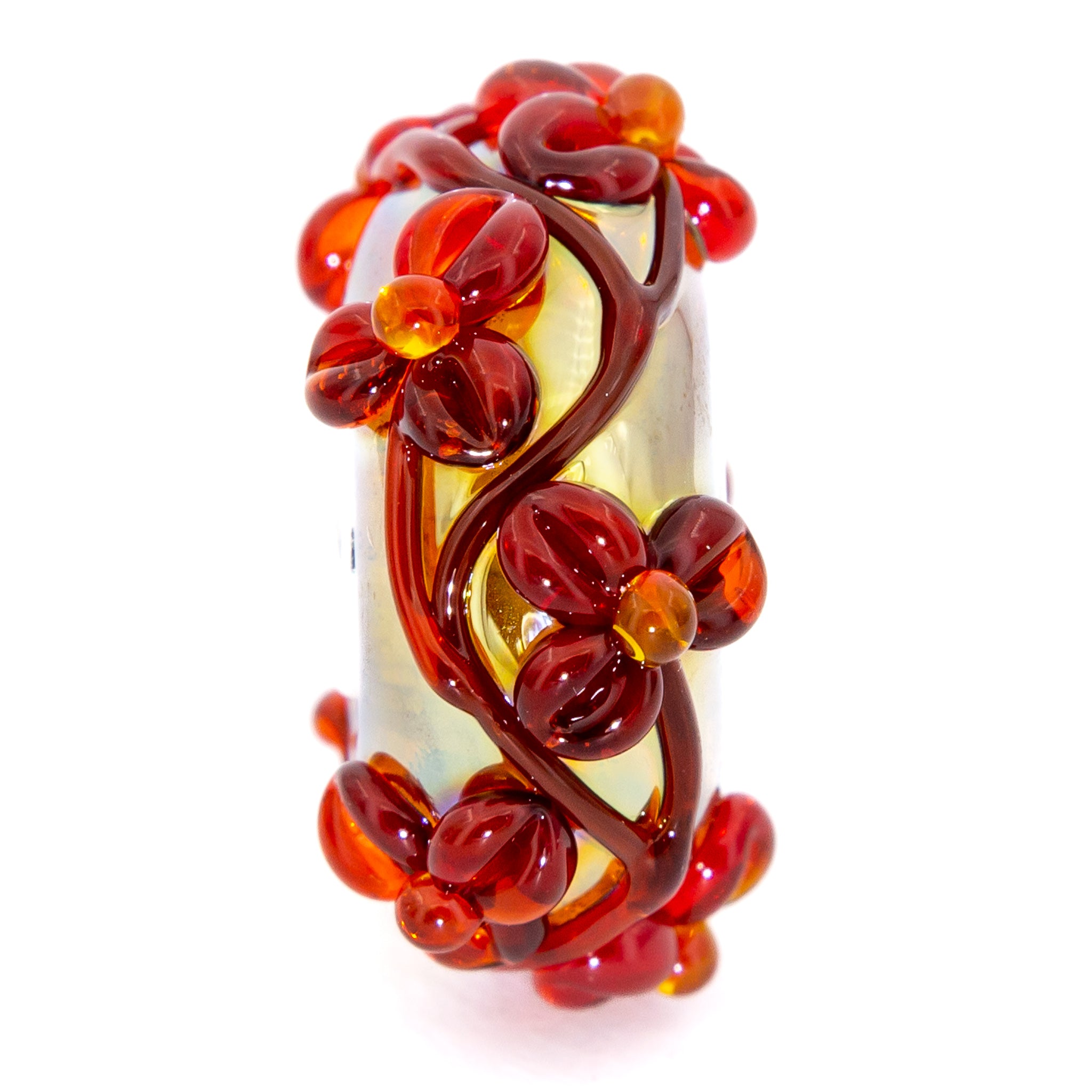 Elfbeads Gold Oil Bright Red Flowertwig gold; red glass Bead by The Alternative Bead. Your official Elfbeads Retailer from Germany