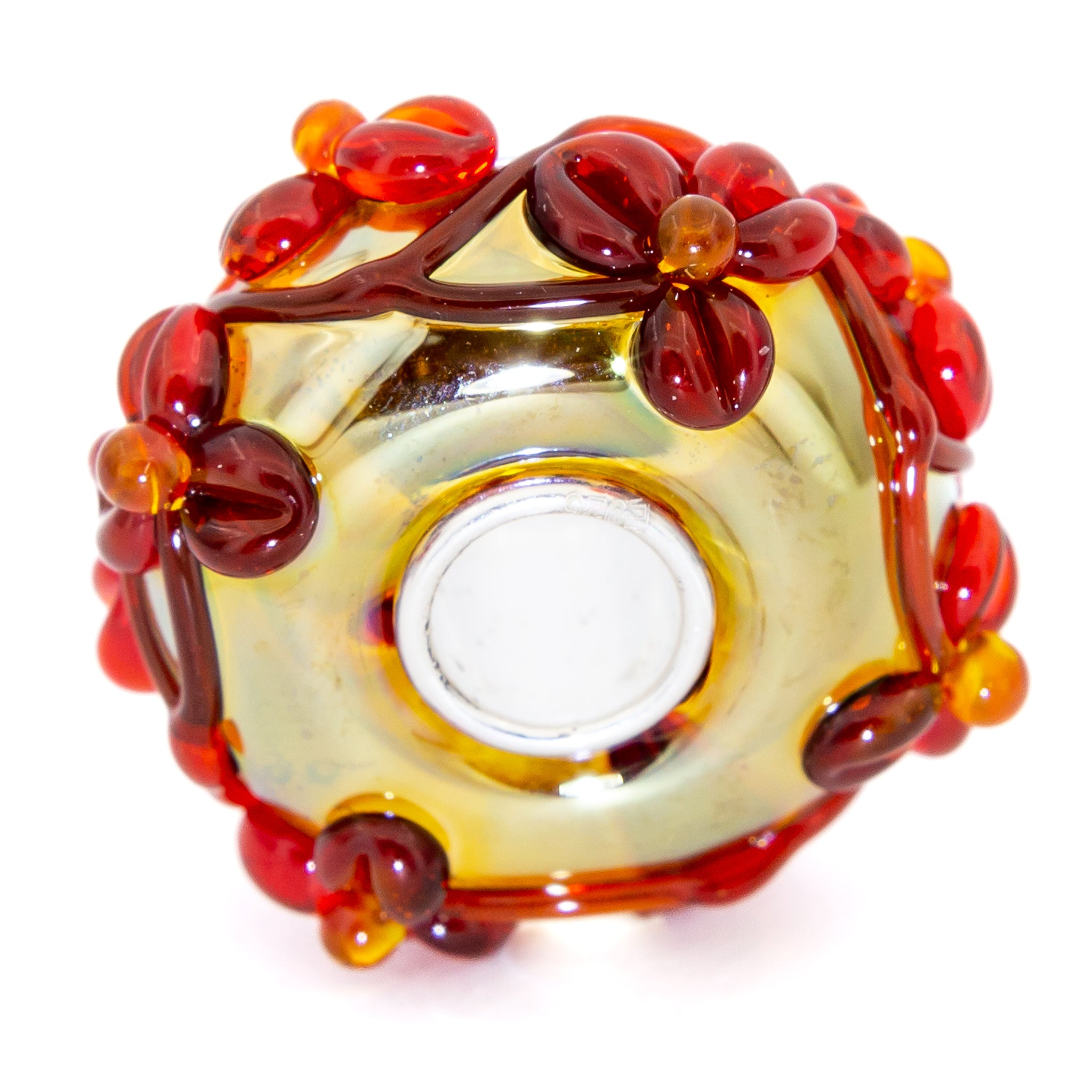 Elfbeads Gold Oil Bright Red Flowertwig gold; red glass Bead by The Alternative Bead. Your official Elfbeads Retailer from Germany