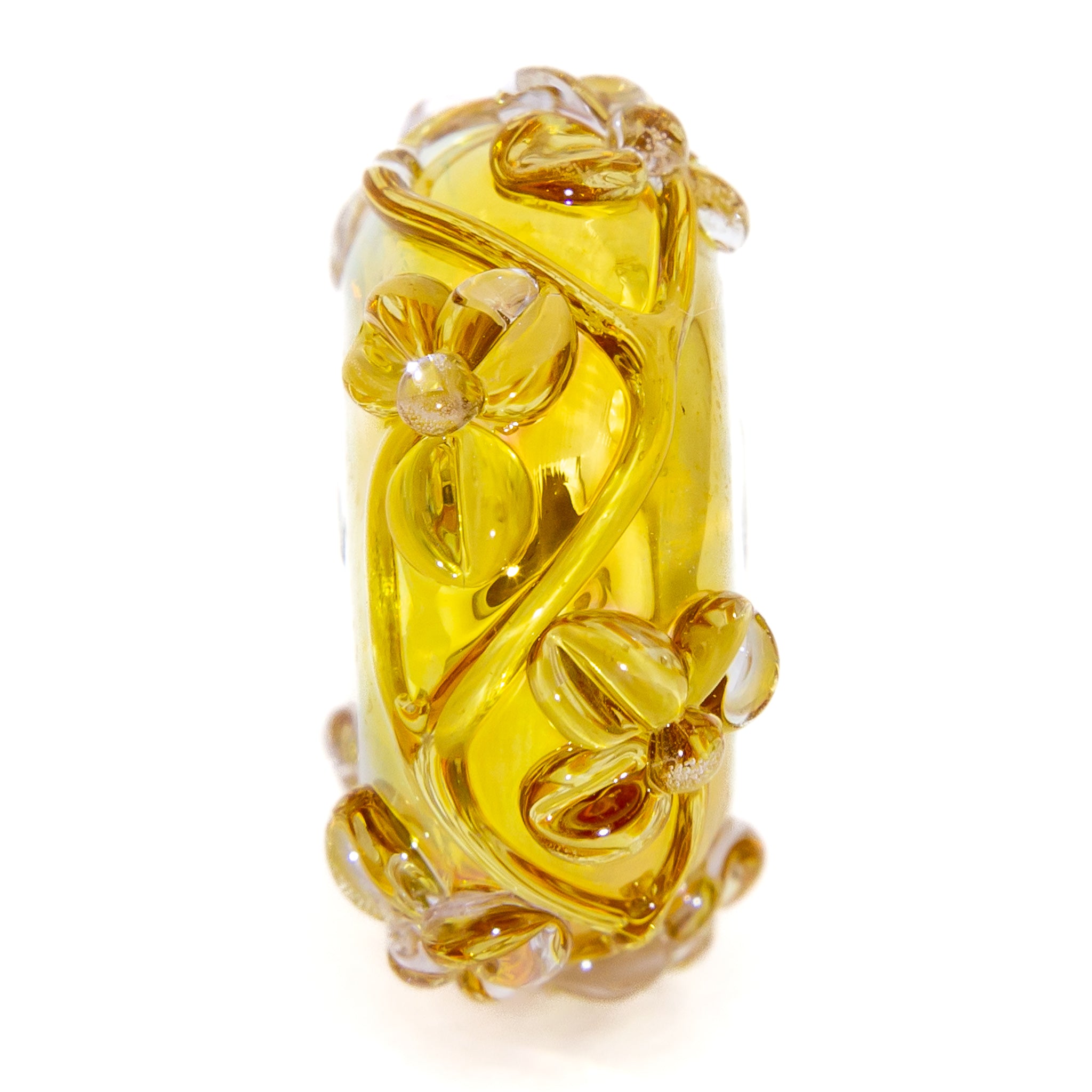 Elfbeads Gold Oil Sunset Flowertwig gold glass Bead by The Alternative Bead. Your official Elfbeads Retailer from Germany