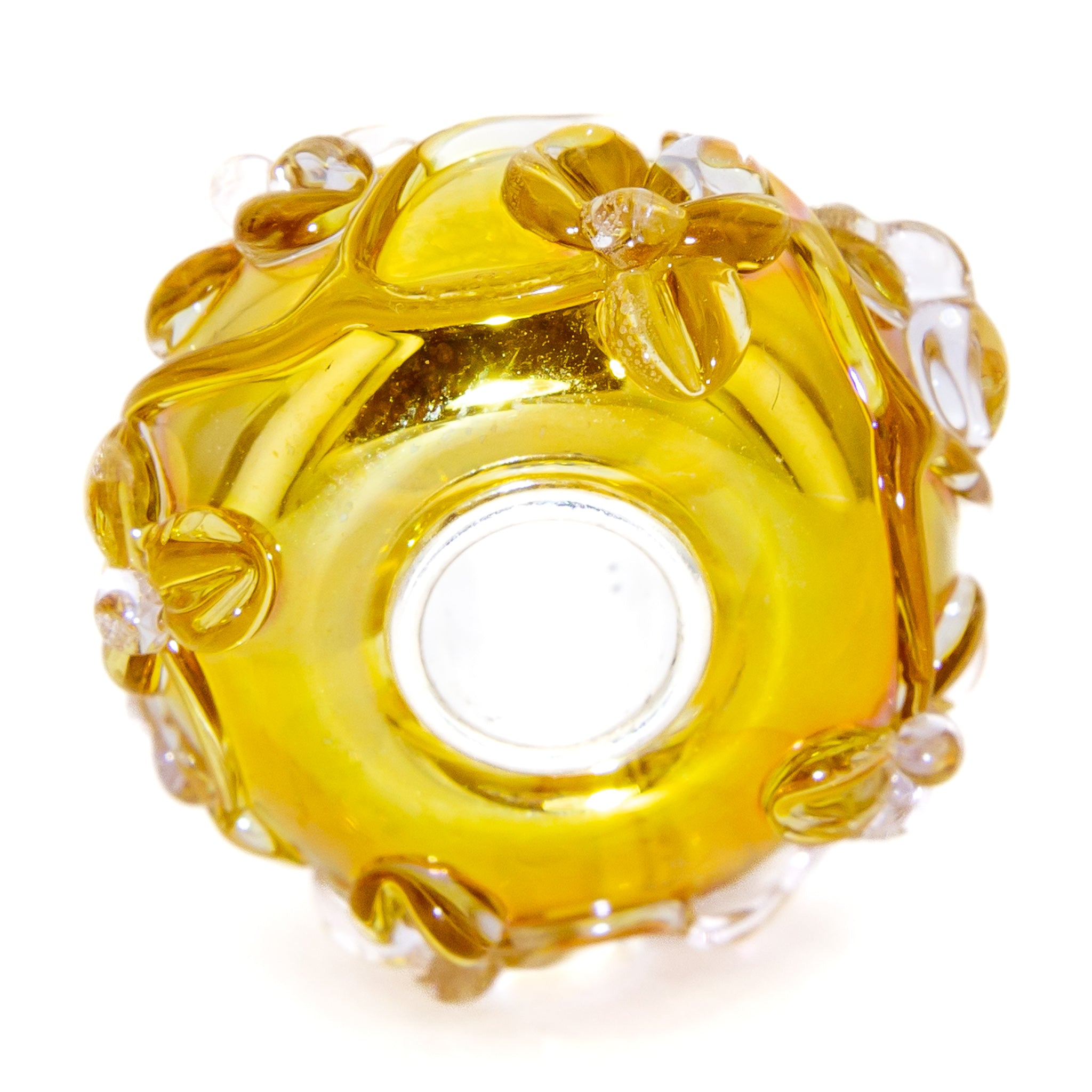 Elfbeads Gold Oil Sunset Flowertwig gold glass Bead by The Alternative Bead. Your official Elfbeads Retailer from Germany
