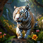 Elfbeads Golden White Tiger  glass Bead by The Alternative Bead. Your official Elfbeads Retailer from Germany