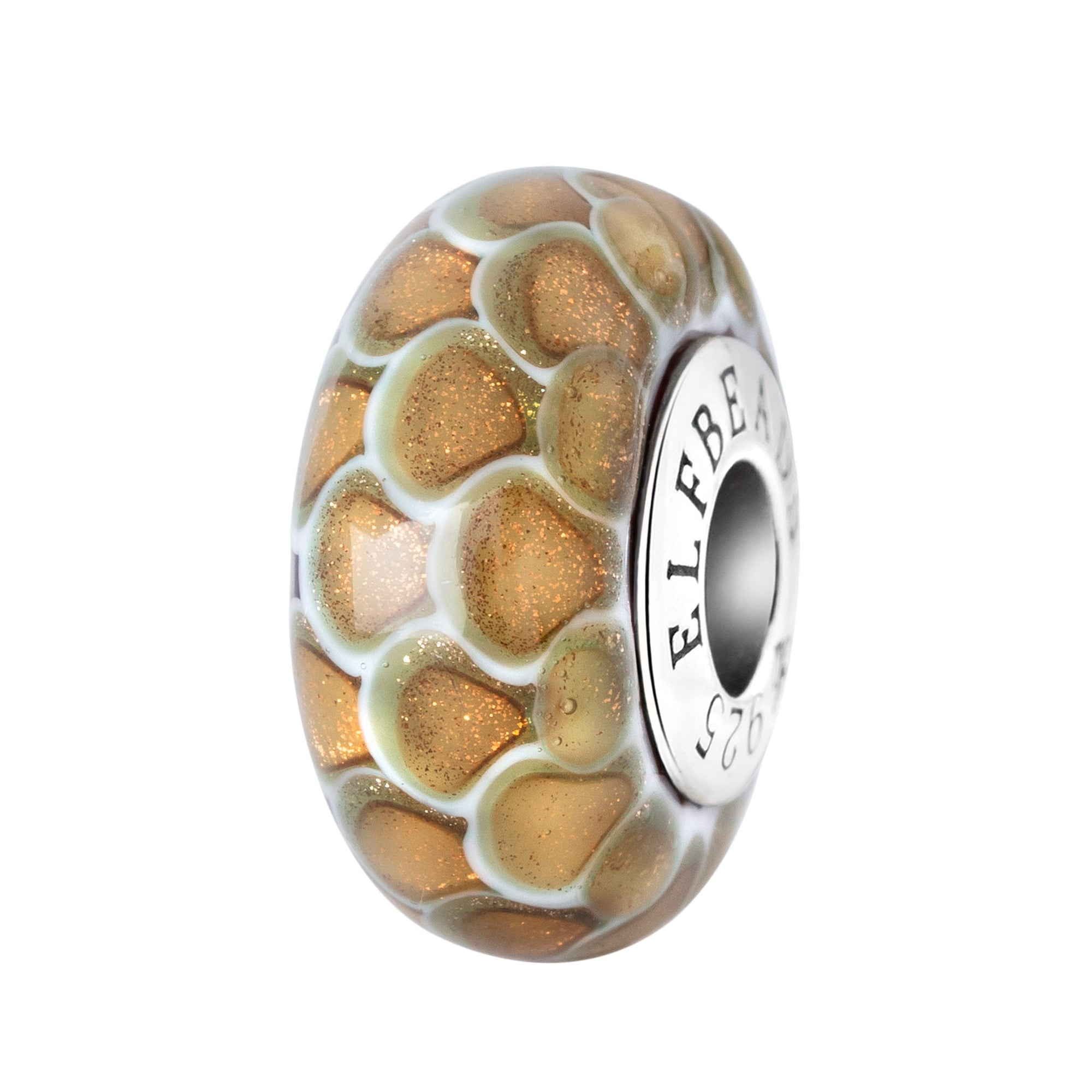 Elfbeads Golden Dragon Scales silver glass Bead by The Alternative Bead. Your official Elfbeads Retailer from Germany