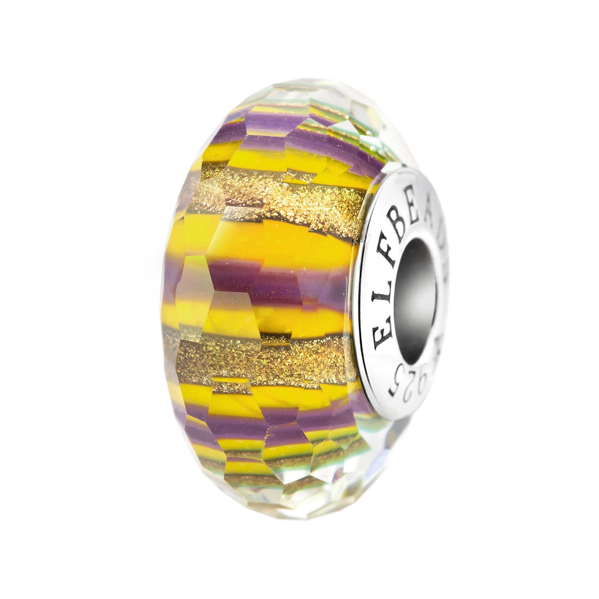 Elfbeads Golden Lane Fractal yellow; purple; gold glass Bead by The Alternative Bead. Your official Elfbeads Retailer from Germany