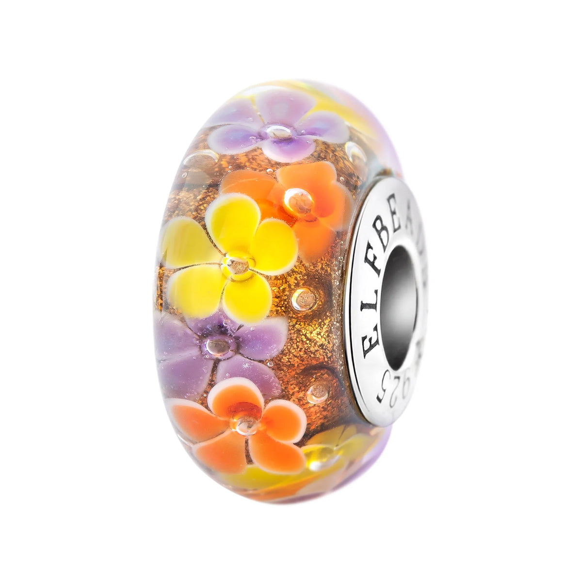 Elfbeads Golden Meadow Waltz orange glass Bead by The Alternative Bead. Your official Elfbeads Retailer from Germany