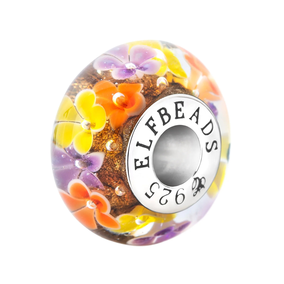 Elfbeads Golden Meadow Waltz orange glass Bead by The Alternative Bead. Your official Elfbeads Retailer from Germany