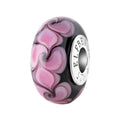 Elfbeads Graceful Swirlstone pink; black glass Bead by The Alternative Bead. Your official Elfbeads Retailer from Germany