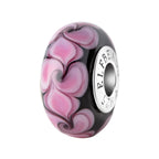 Elfbeads Graceful Swirlstone pink; black glass Bead by The Alternative Bead. Your official Elfbeads Retailer from Germany