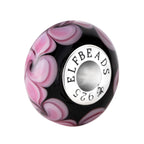 Elfbeads Graceful Swirlstone pink; black glass Bead by The Alternative Bead. Your official Elfbeads Retailer from Germany