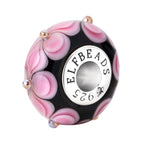 Elfbeads Graceful Tripetual pink; black glass Bead by The Alternative Bead. Your official Elfbeads Retailer from Germany
