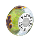 Elfbeads Grass Carpet Leaves Golddust  glass Bead by The Alternative Bead. Your official Elfbeads Retailer from Germany