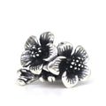 VIP-CHARMS 2 Flowers Charm Bead silver sterling-silver Spacer by The Alternative Bead. Your official VIP-CHARMS Retailer from Germany