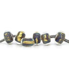 VIP-CHARMS Treasure Charm Bead 1 pcs blue; gold glass Bead by The Alternative Bead. Your official VIP-CHARMS Retailer from Germany