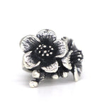 VIP-CHARMS 2 Flowers Charm Bead silver sterling-silver Spacer by The Alternative Bead. Your official VIP-CHARMS Retailer from Germany