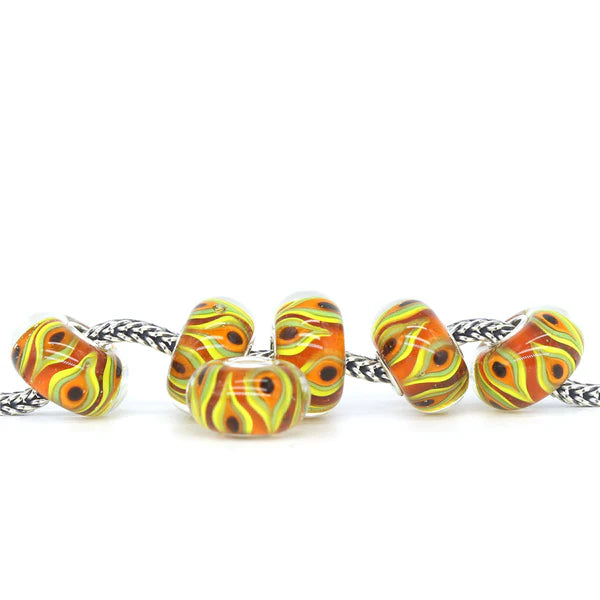VIP-CHARMS Fire Flame Charm Bead 1 pcs blue; orange glass Bead by The Alternative Bead. Your official VIP-CHARMS Retailer from Germany