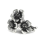 VIP-CHARMS 3 Flowers Charm Bead silver sterling-silver Spacer by The Alternative Bead. Your official VIP-CHARMS Retailer from Germany