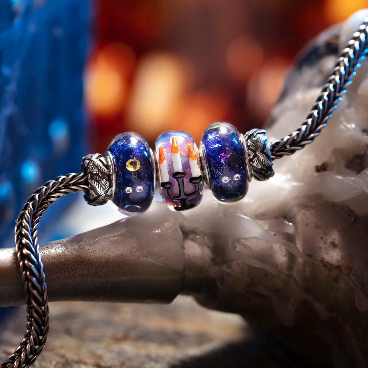 Elfbeads Royal Masquerade blue glass Bead by The Alternative Bead. Your official Elfbeads Retailer from Germany