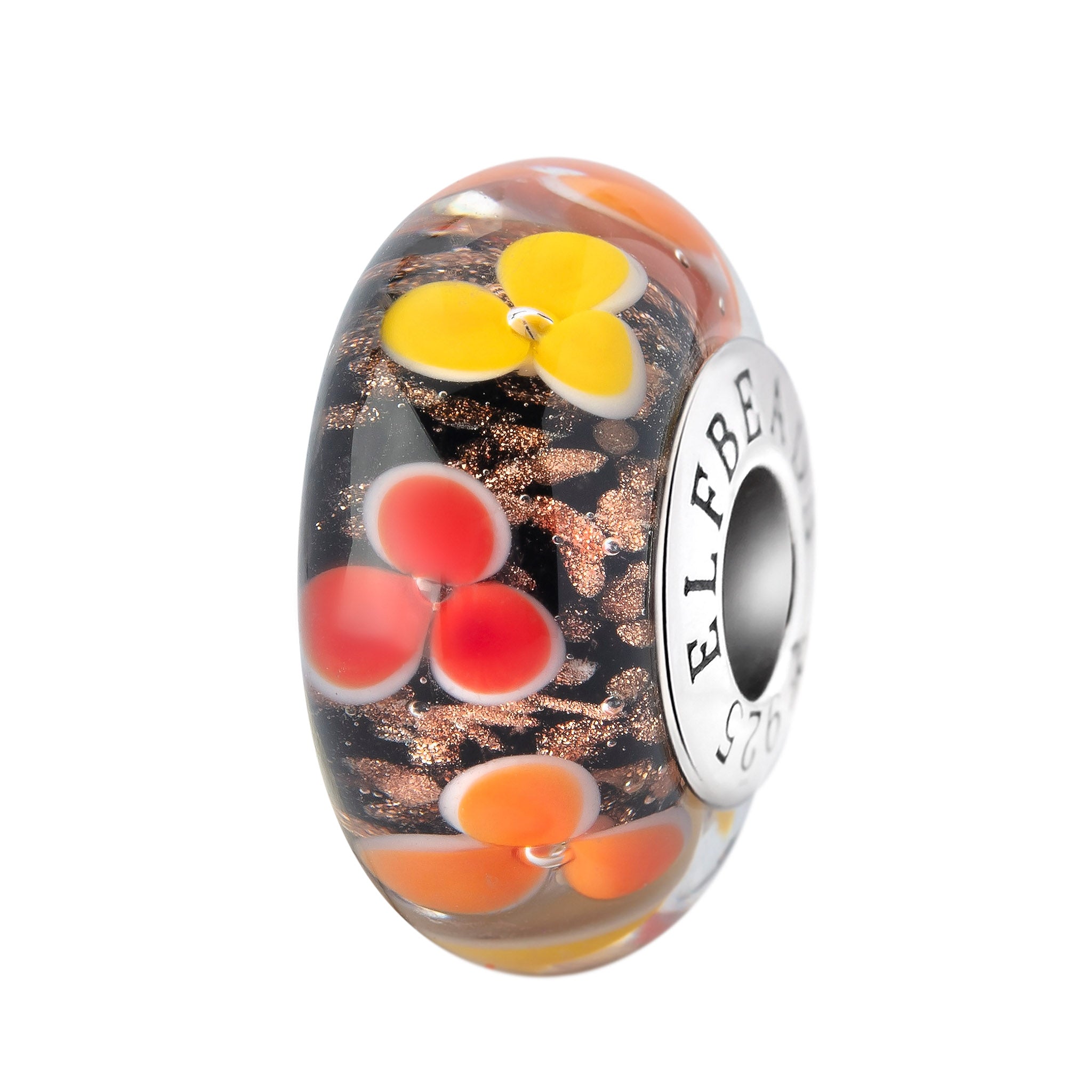 Elfbeads Harvest Twilight Petals Golddust orange; red; gold glass Bead by The Alternative Bead. Your official Elfbeads Retailer from Germany