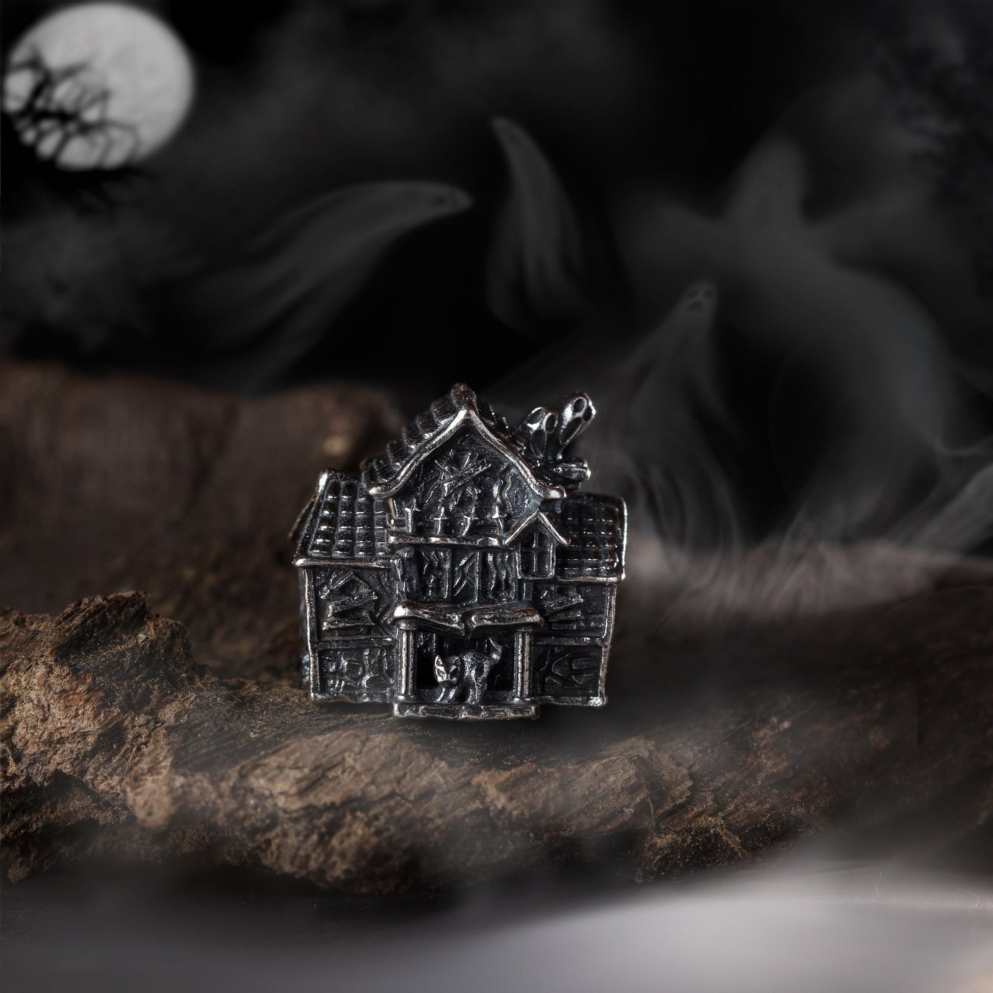 Silver Elfbeads Haunted House Charm by The Alternative Bead 