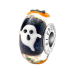 Elfbeads Haunted Harvest black; white; orange glass Bead by The Alternative Bead. Your official Elfbeads Retailer from Germany