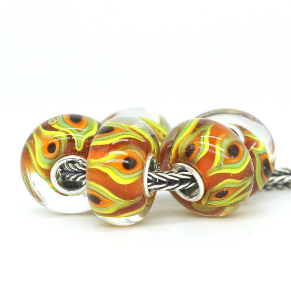 VIP-CHARMS Fire Flame Charm Bead 1 pcs blue; orange glass Bead by The Alternative Bead. Your official VIP-CHARMS Retailer from Germany