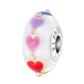 Elfbeads Heartlight Rainbow silver glass Bead by The Alternative Bead. Your official Elfbeads Retailer from Germany