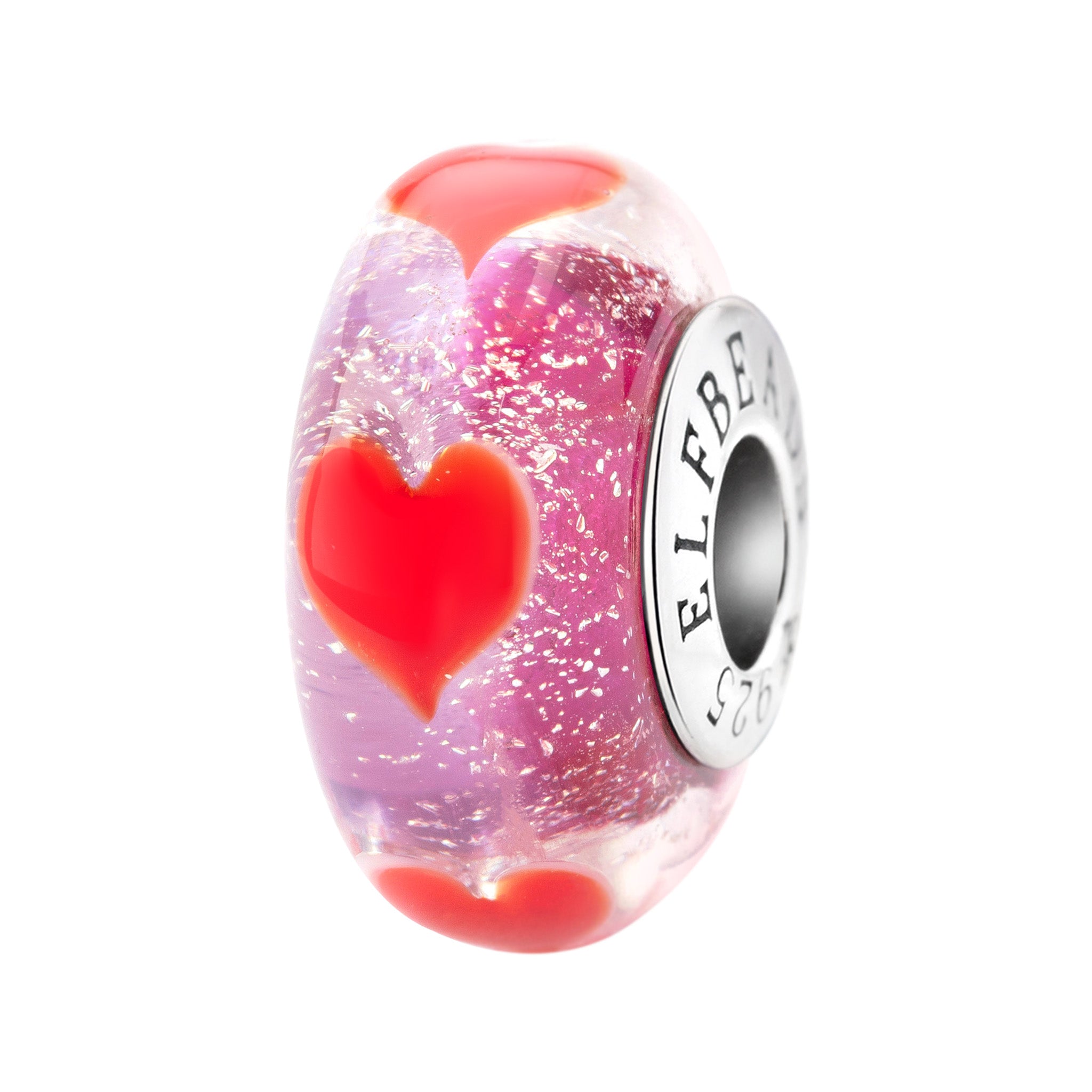 Elfbeads Hearts of Charm red; pink glass Bead by The Alternative Bead. Your official Elfbeads Retailer from Germany