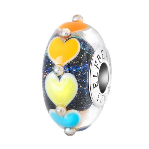 Elfbeads Heartstorm Rainbow silver glass Bead by The Alternative Bead. Your official Elfbeads Retailer from Germany
