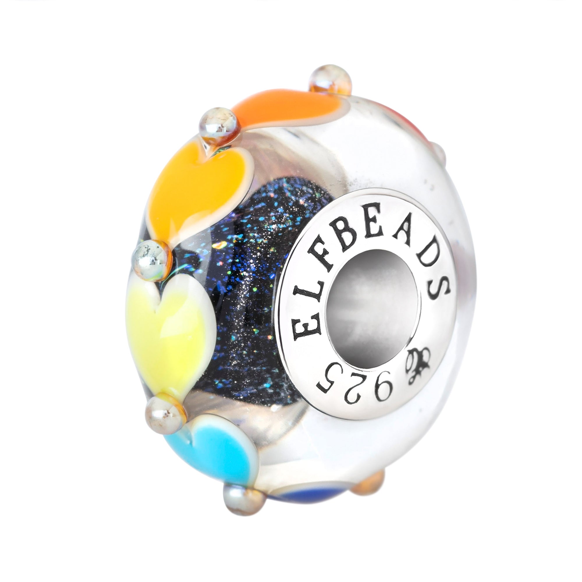 Elfbeads Heartstorm Rainbow silver glass Bead by The Alternative Bead. Your official Elfbeads Retailer from Germany