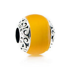 Aurora Charm Hiva Oa Island Yellow Sea Glass Bead silver; yellow sterling-silver; glass Bead by The Alternative Bead. Your official Aurora Charm Retailer from Germany