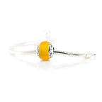 Aurora Charm Hiva Oa Island Yellow Sea Glass Bead silver; yellow sterling-silver; glass Bead by The Alternative Bead. Your official Aurora Charm Retailer from Germany